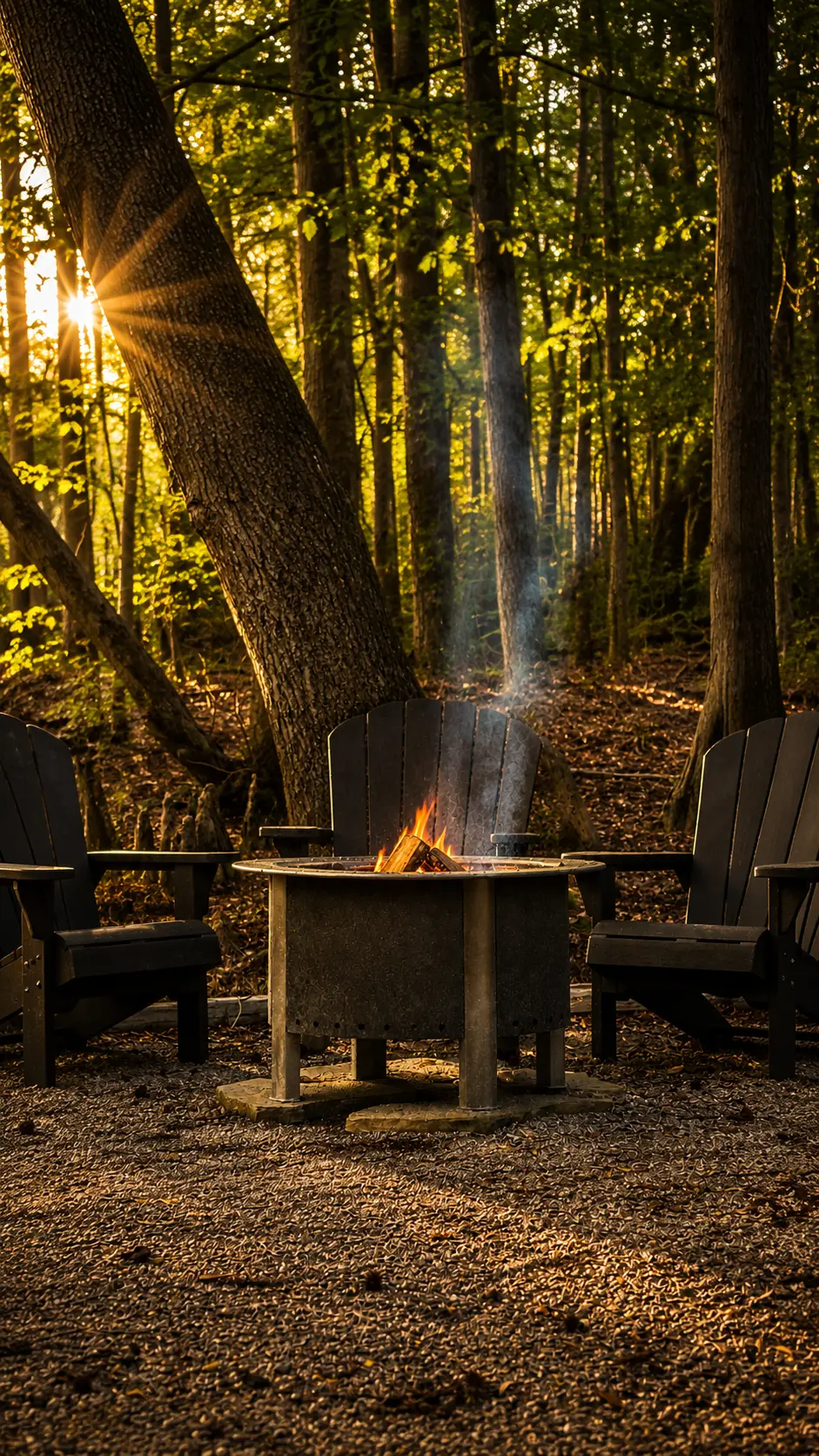 Fire pit at Waterfront Retreat